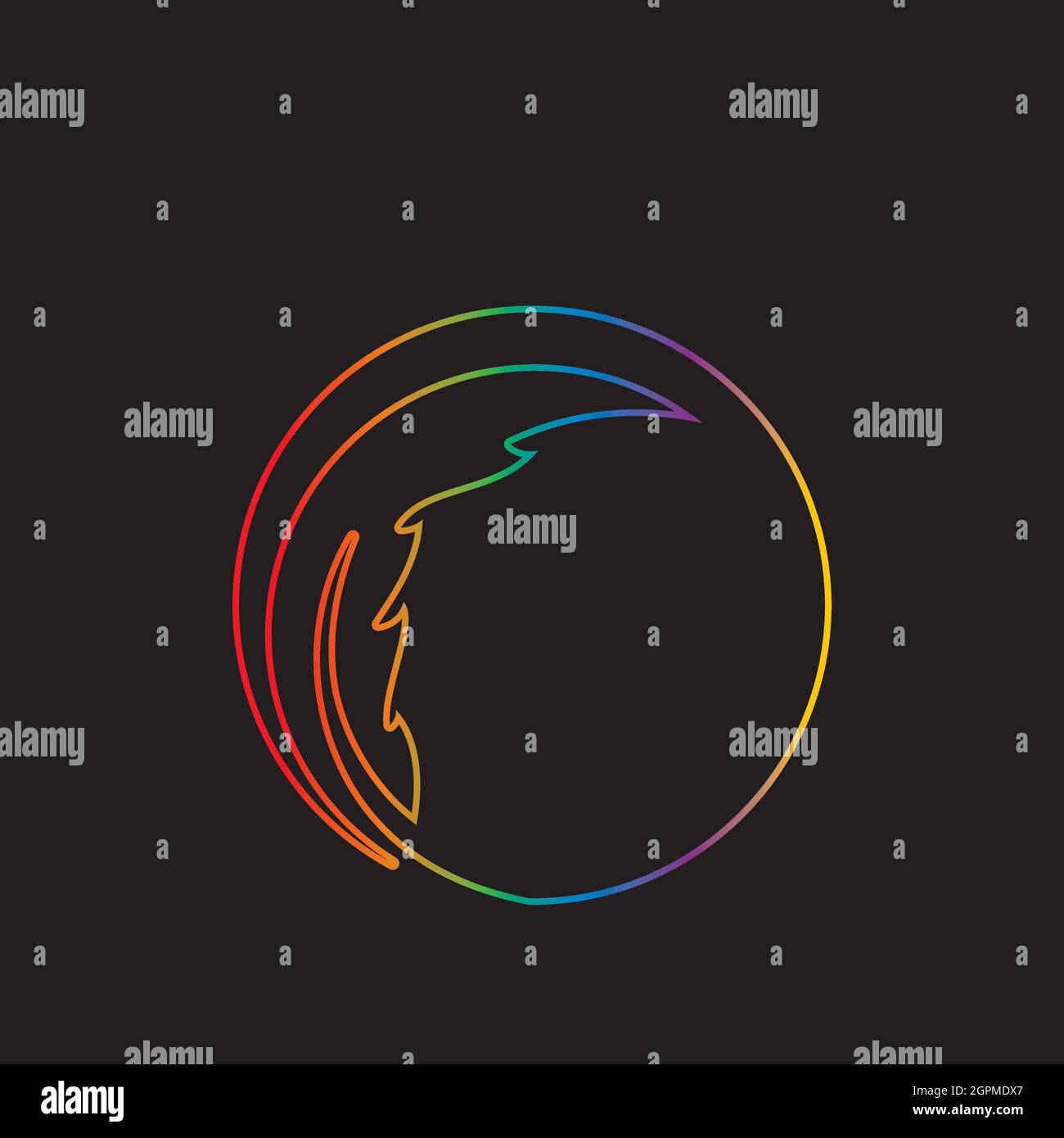 Vektorvorlage für Symbole mit Federlogo Stock Vektor