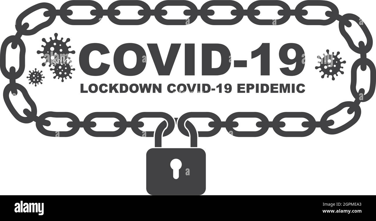 Covid-19 Corona Virus Lockdown Vector Icon Illustration Stock Vektor