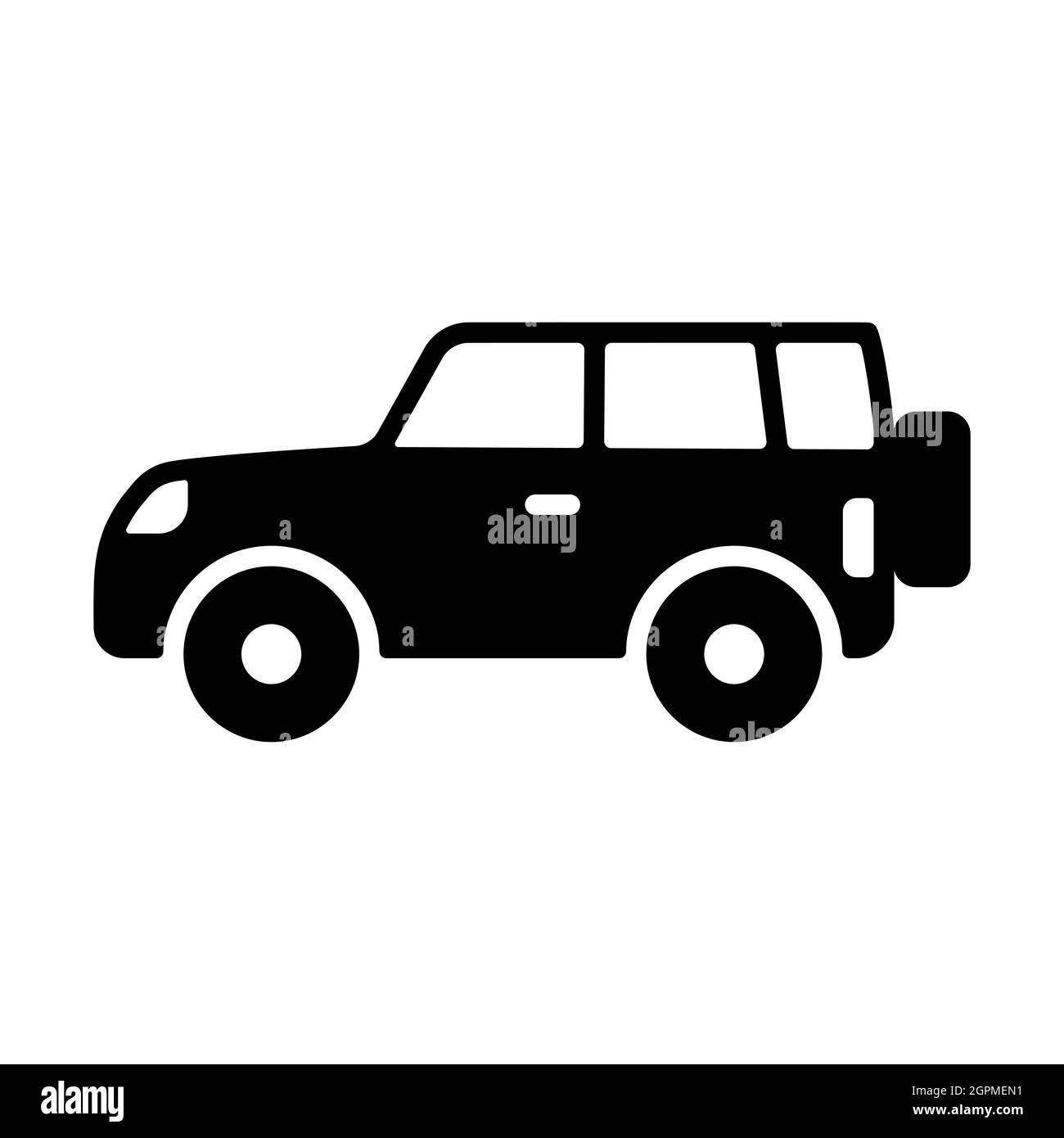 SUV Auto flach Vektor Glyphe Symbol isoliert Stock Vektor