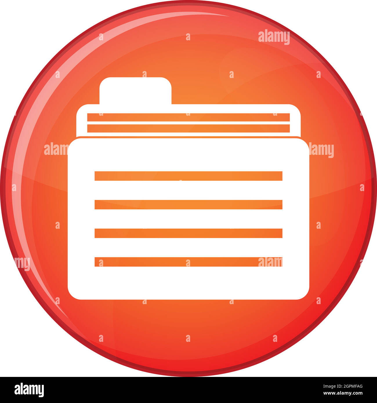 Datei-Ordner-Symbol, flachen Stil Stock Vektor