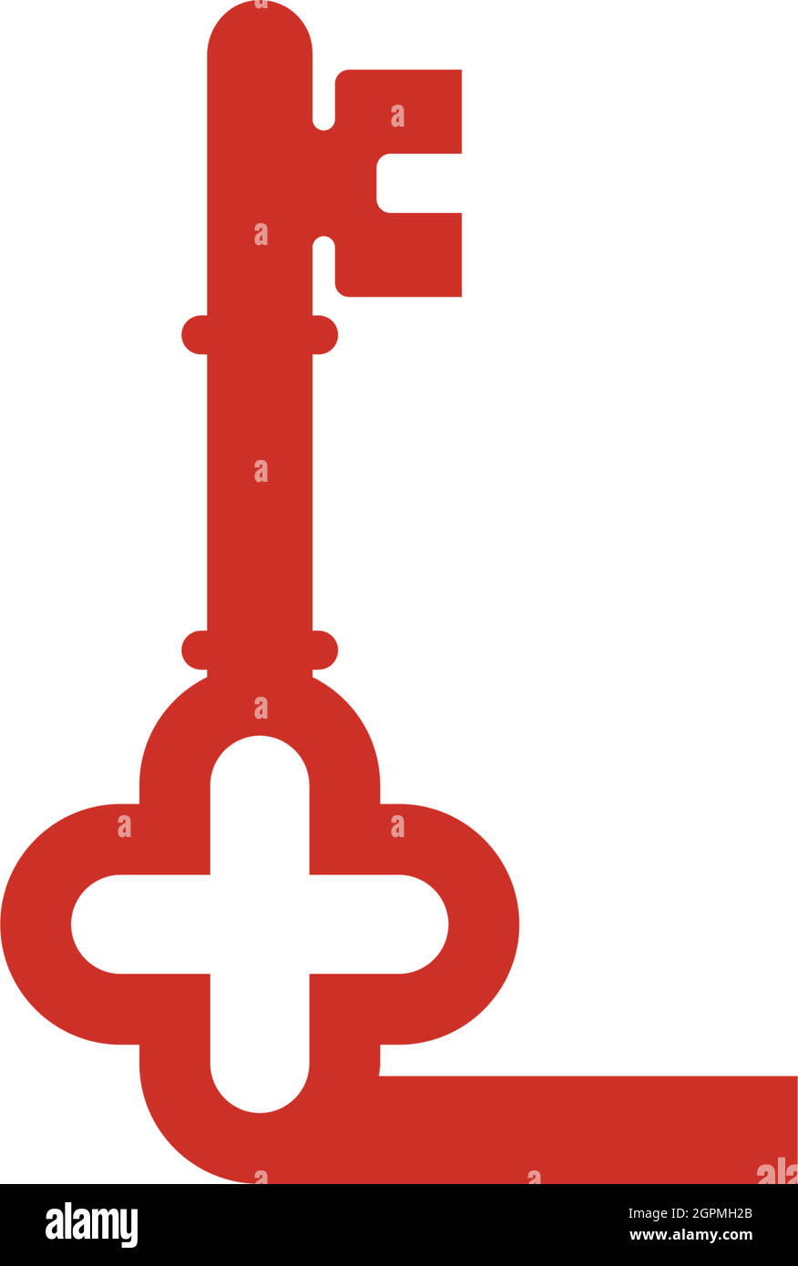 L-Logo-Symbol mit Symbolvorlage für Schlüsselsymbole Stock Vektor