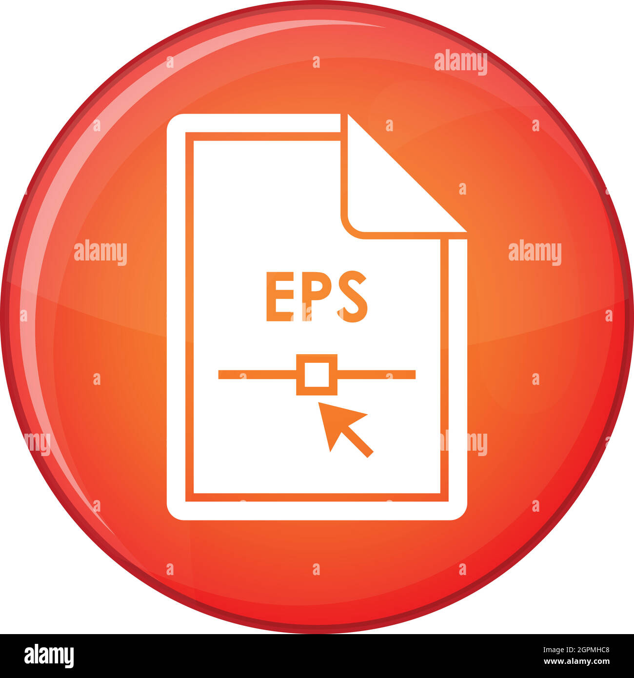 EPS Dateisymbol, flachen Stil Stock Vektor