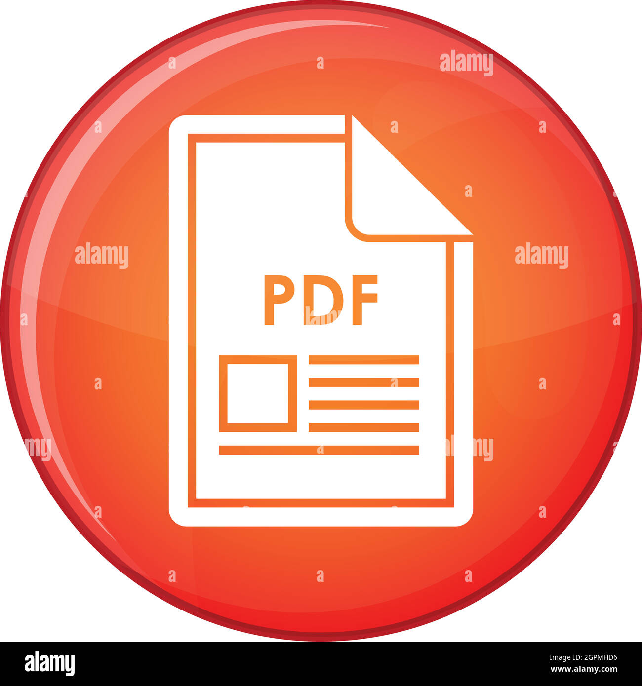 PDF-Dateisymbol, flachen Stil Stock Vektor