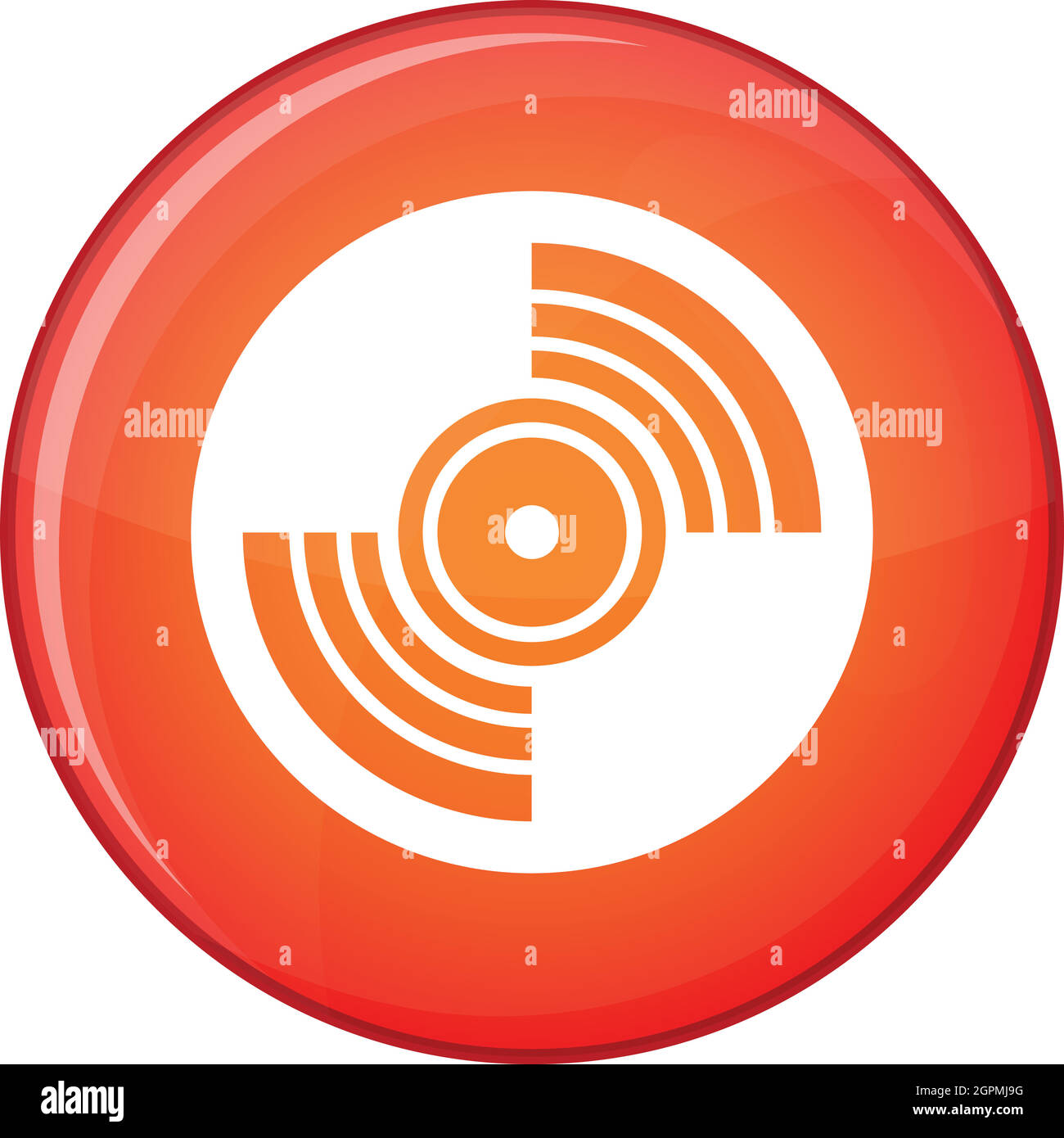 Vinyl-Schallplatten LP aufnehmen flacher Stil-Ikone Stock Vektor