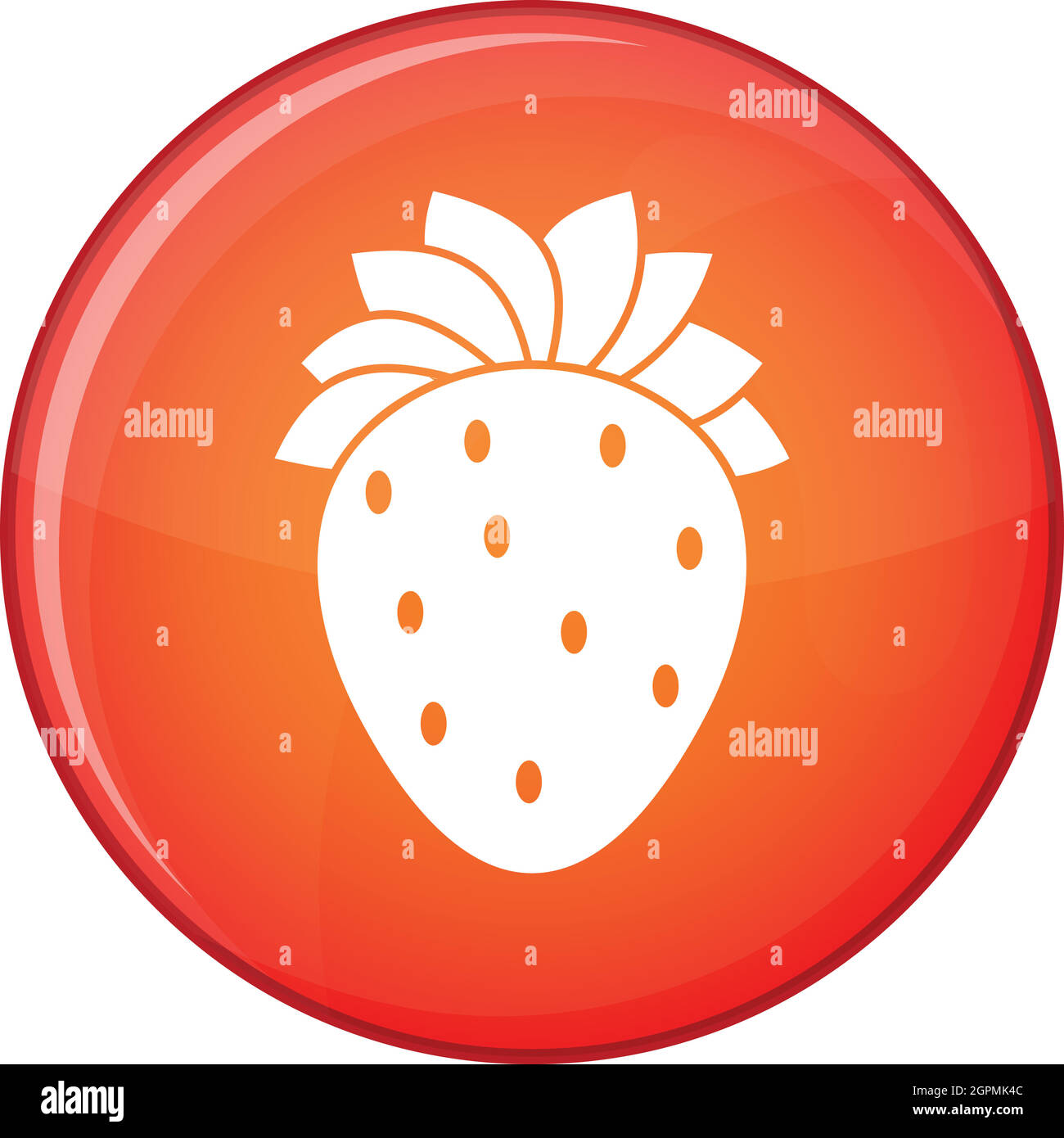 Erdbeer-Symbol, flachen Stil Stock Vektor