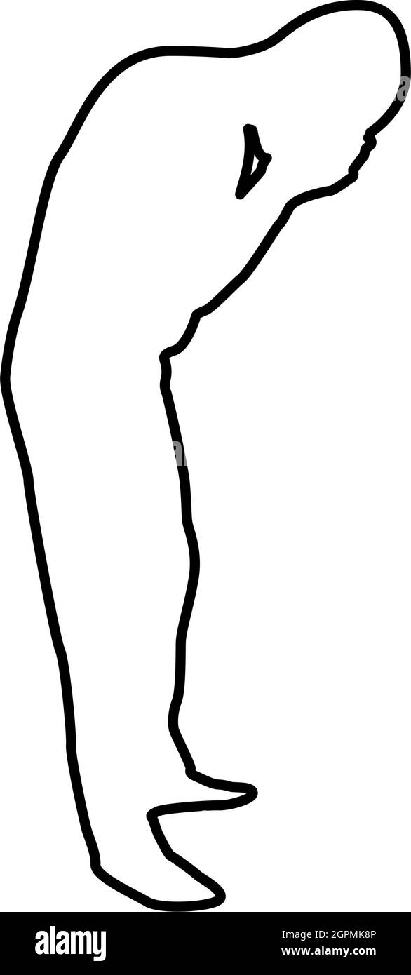 Mann waschen Gesicht Wasser männliche Reinigung Gesichts wäscht sein Konzept kümmert sich um seinen Look Hygiene Kontur Umriss schwarze Farbe Vektor Illustration flachen Stil Bild Stock Vektor