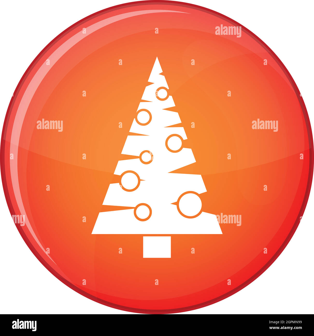 Weihnachtsbaum-Symbol, flachen Stil Stock Vektor