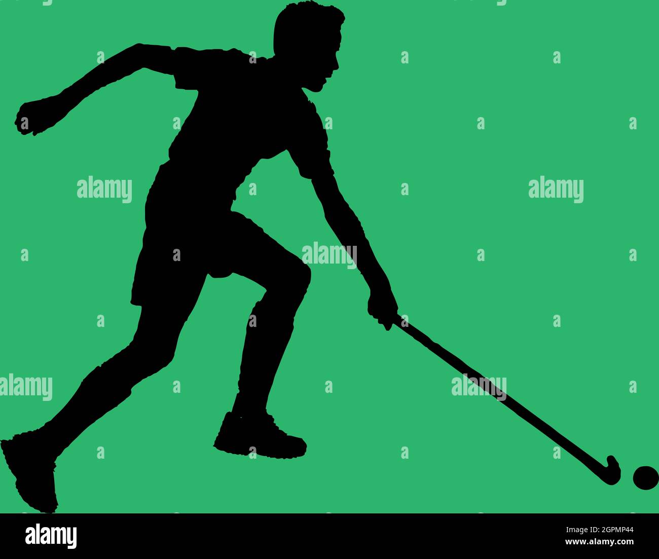 Hockey Silhouette Stockfoto