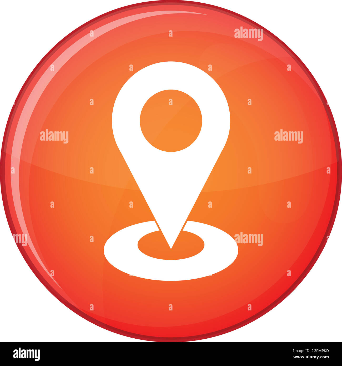 Karte von Zeigersymbol, flach Stil Stock Vektor
