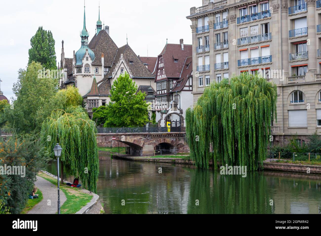 Blick auf die Stadt Straßburg im Elsass Stockfoto