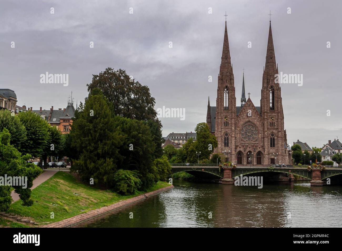 Blick auf die Stadt Straßburg im Elsass Stockfoto