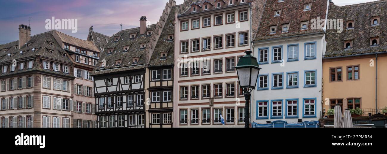 Blick auf die Stadt Straßburg im Elsass Stockfoto