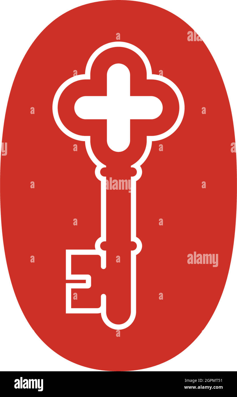 Logo-Symbol mit Nummernnummernzeichen und Symbolvorlage für Schlüsselsymbole Stock Vektor