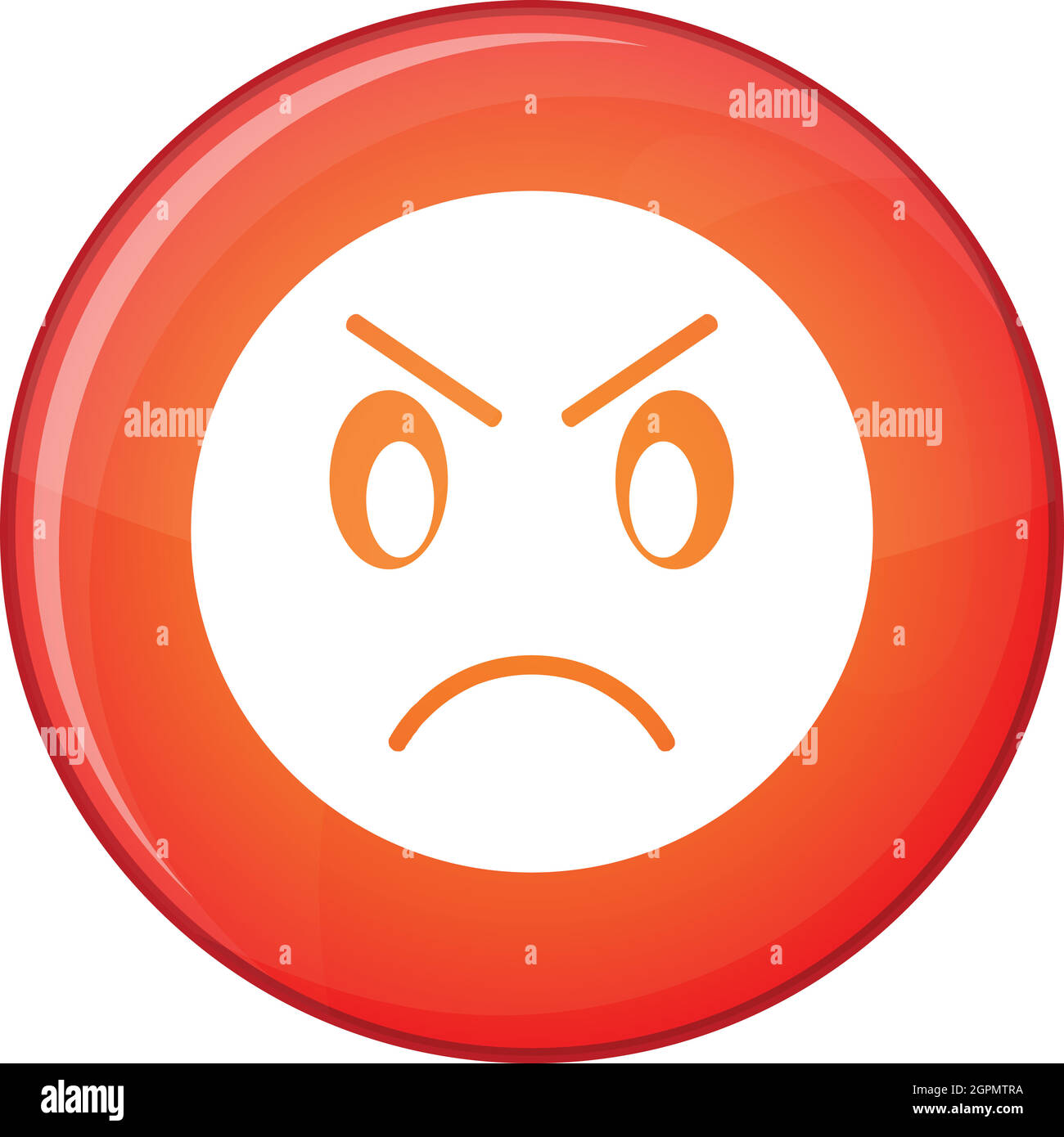 Sad emoticon isolated illustration -Fotos und -Bildmaterial in hoher ...