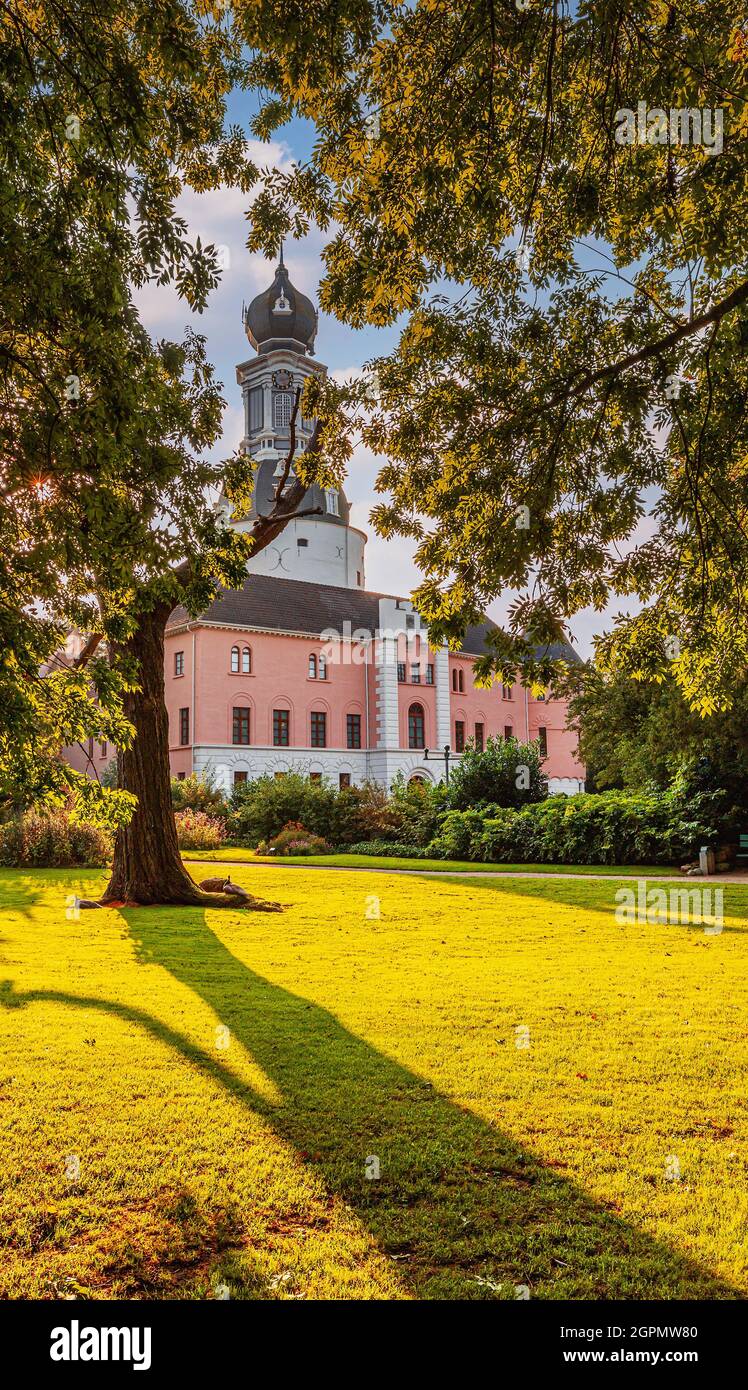 Ein romantischer Schlosspark Stockfoto