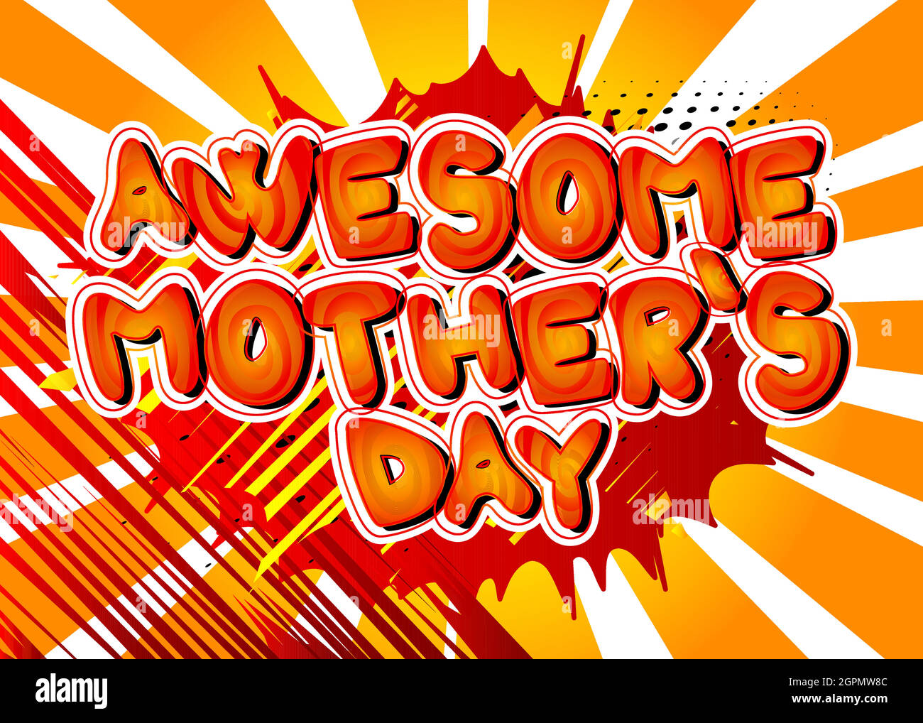 Awesome Mother's Day - Comic-Stil Text. Stock Vektor