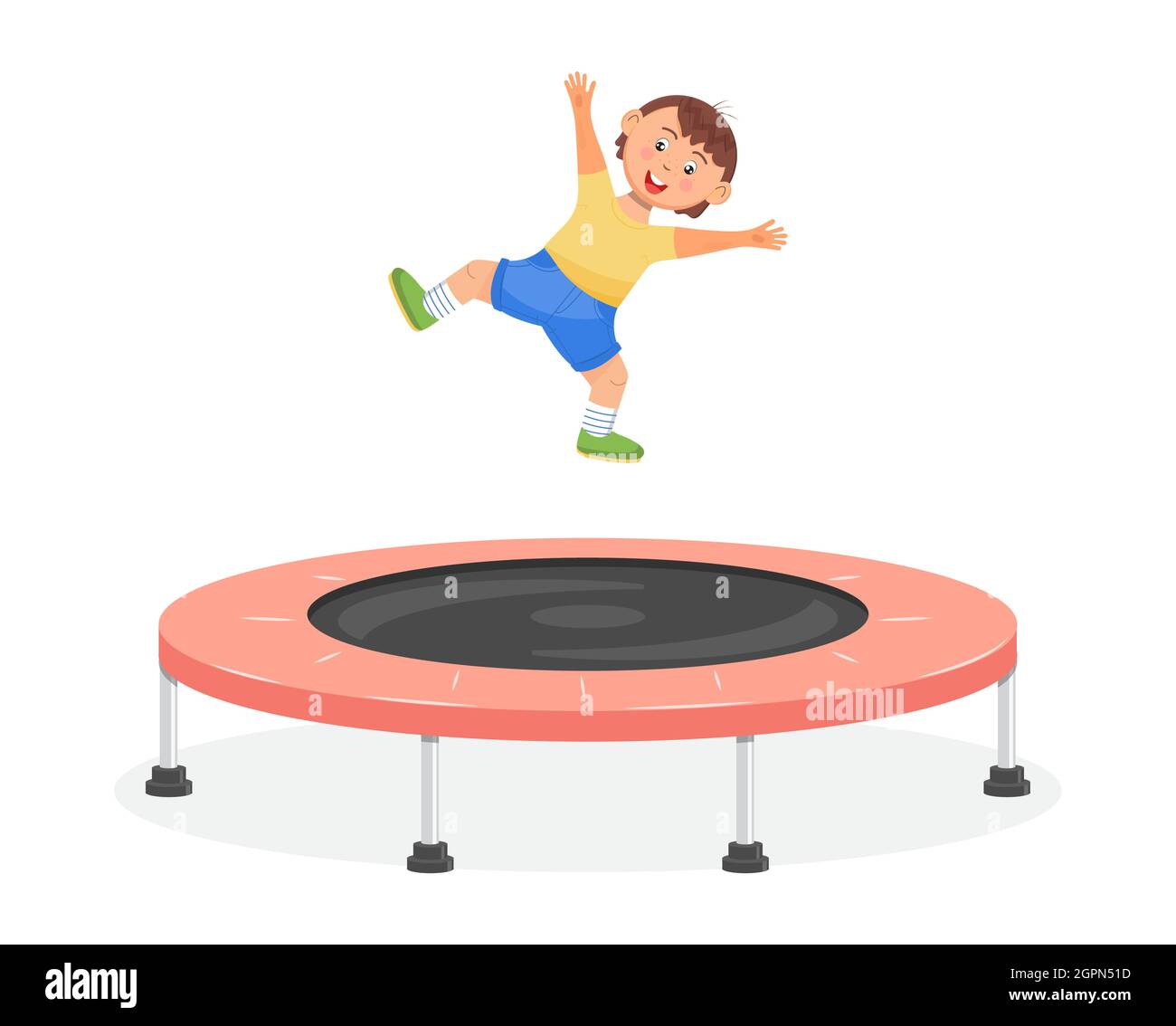 Trampolin Beschnittener Untergrund Ist Gummiteppich, Der Auf Dem Spielplatz  Gespielt Wird, Auf Dem Auf Dem Spielplatz Gummi Spring Stockbild - Bild von  boden, teppich: 226324953