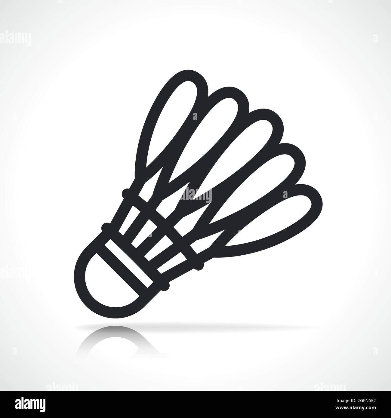 Badminton-Federball-Symbol isoliert Stock Vektor