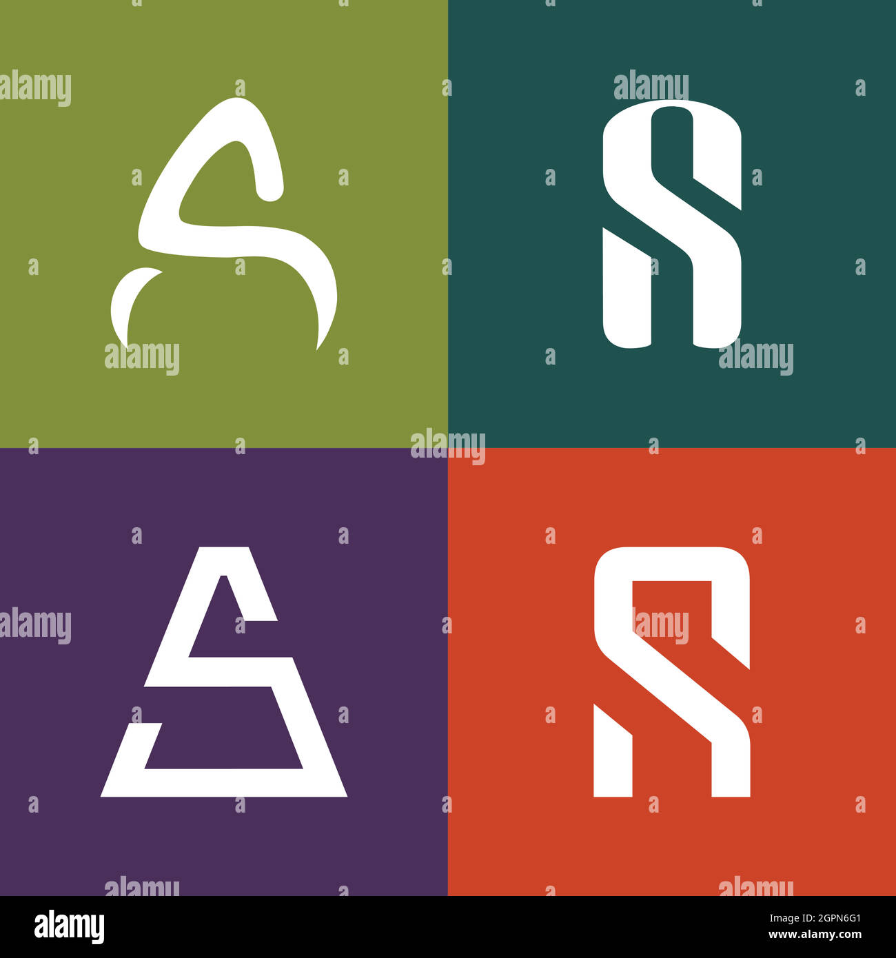 Buchstabe S Ein Logo-Icon-Design Stock Vektor