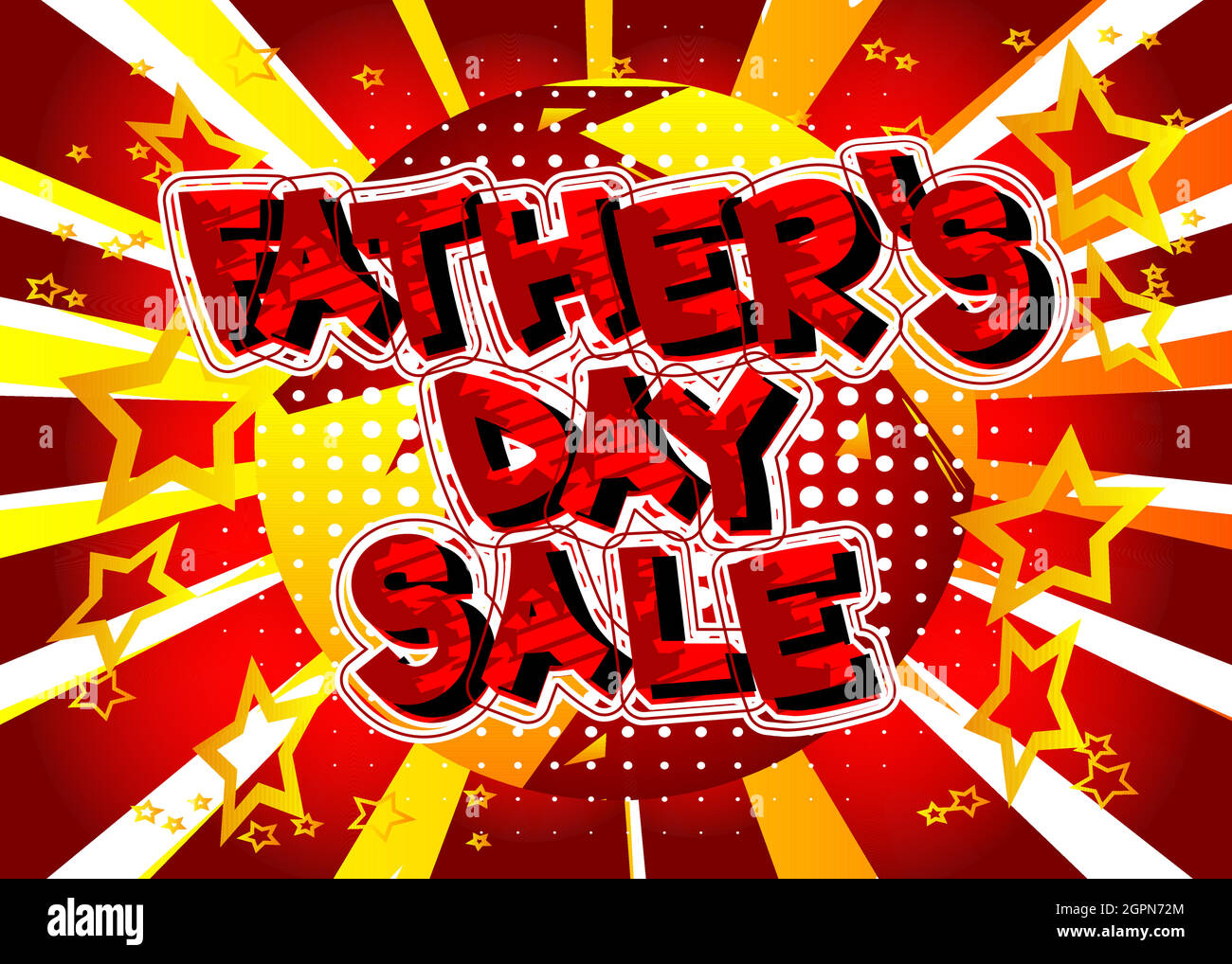 Father's Day Sale - Comic-Stil Text. Stock Vektor