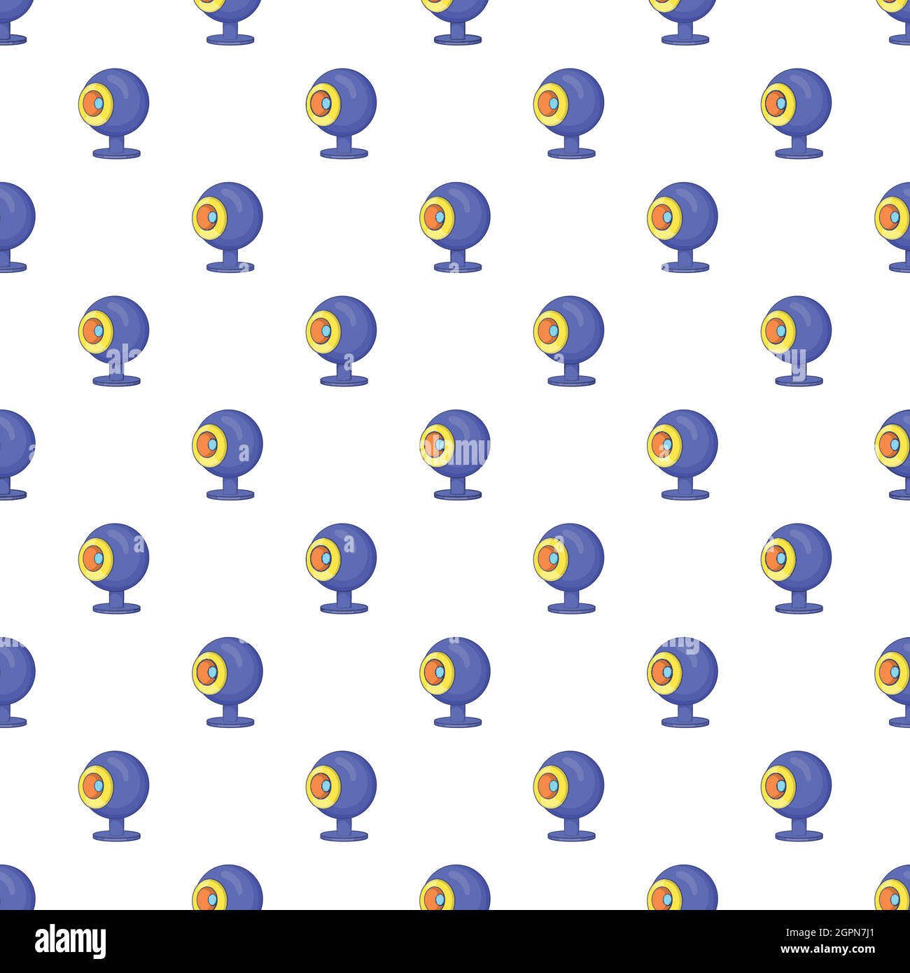 Webcam-Muster, Cartoon-Stil Stock Vektor