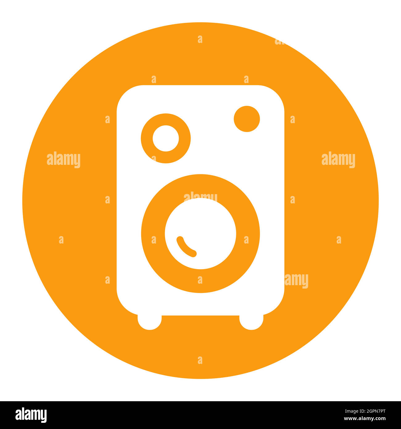 Musikspaltenvektor flaches weißes Glyphensymbol Stock Vektor