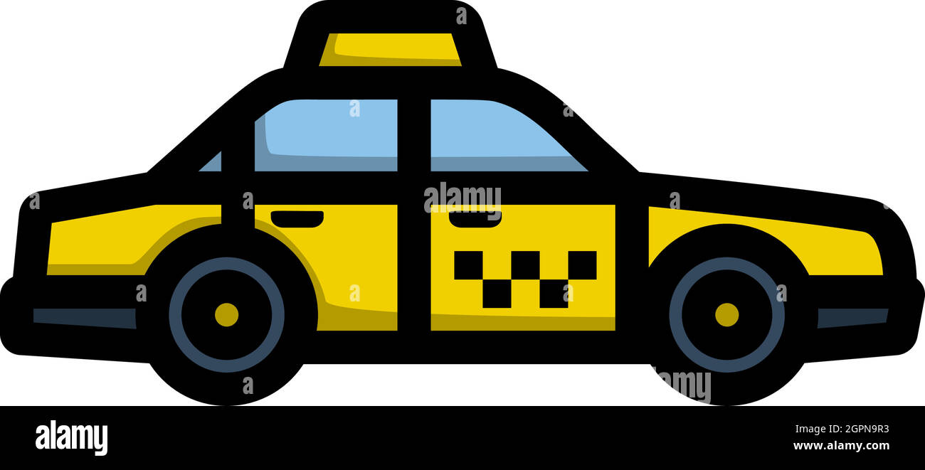 Taxi-Auto-Symbol Stock Vektor