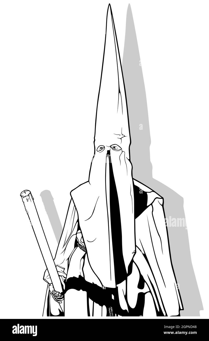 Der Büßer mit weißen Rochen Stock Vektor