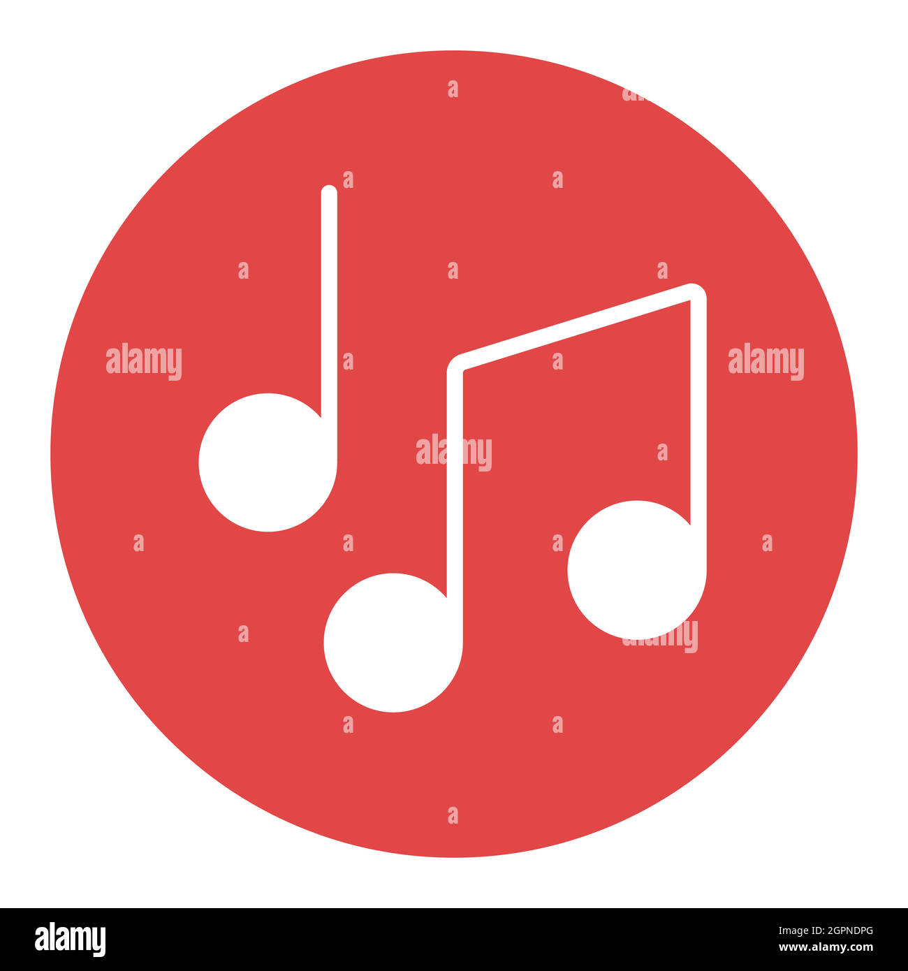 Musiknoten, Lieder, Melodien oder flaches Vektor-weißes Glyphensymbol Stock Vektor