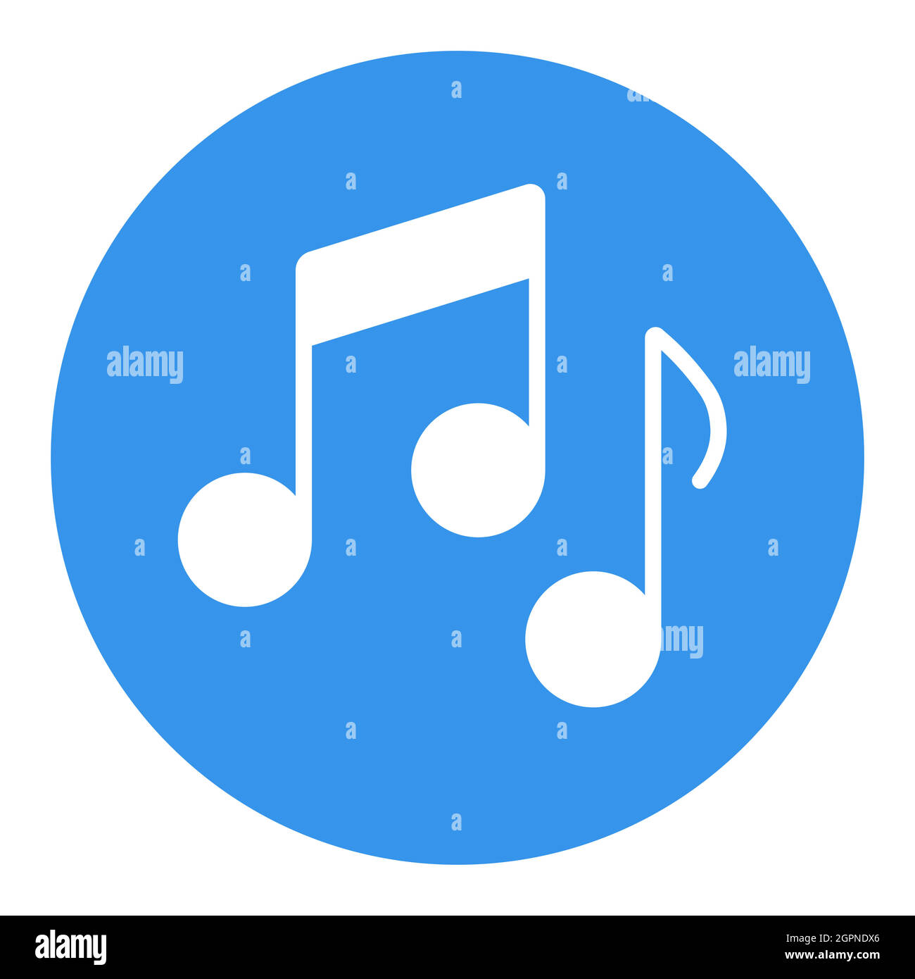 Musiknoten, Lieder, Melodien oder flaches Vektor-weißes Glyphensymbol Stock Vektor