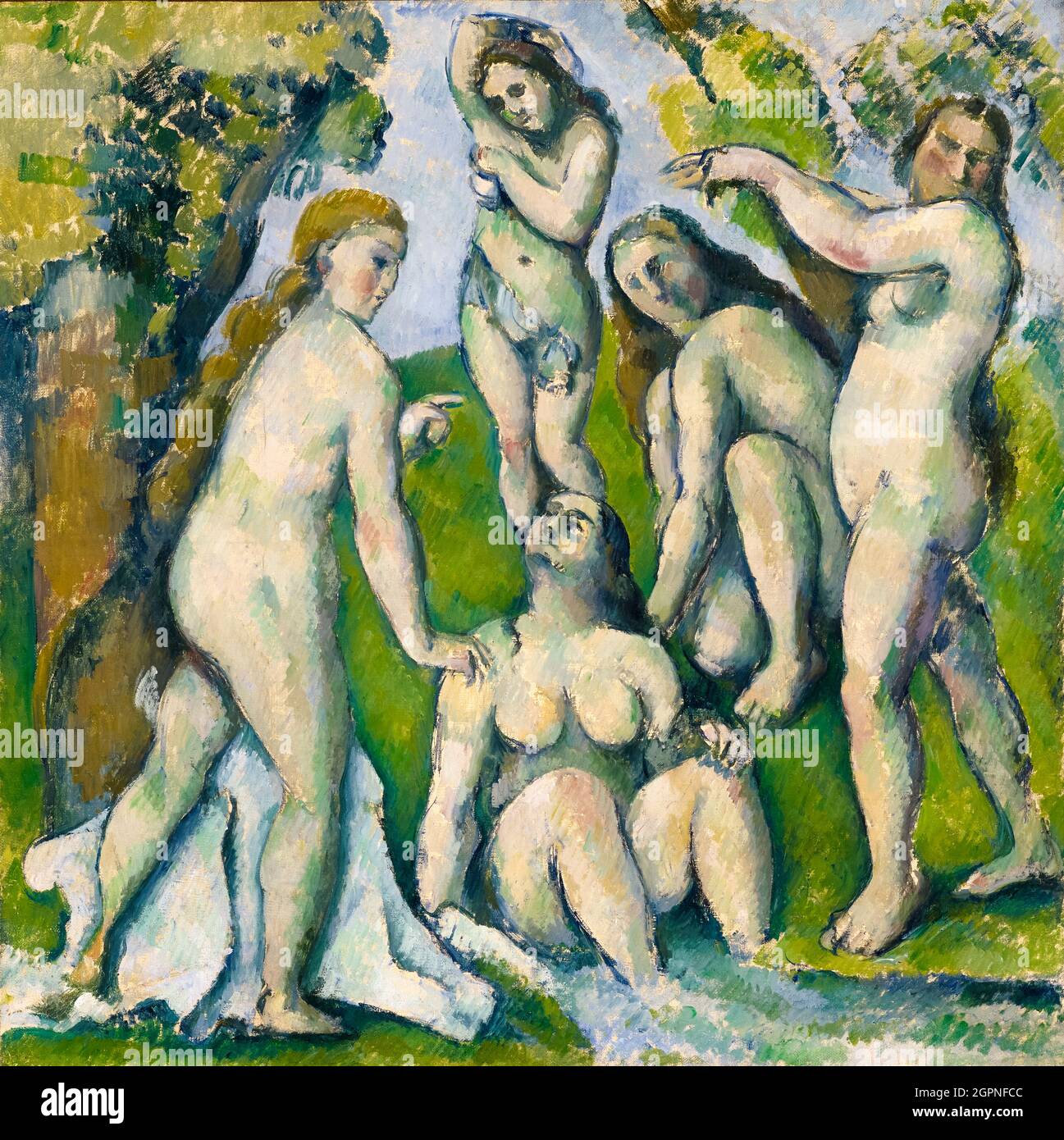 Paul Cezanne, fünf Badende (Cinq baigneuses), Malerei, 1885-1887 Stockfoto