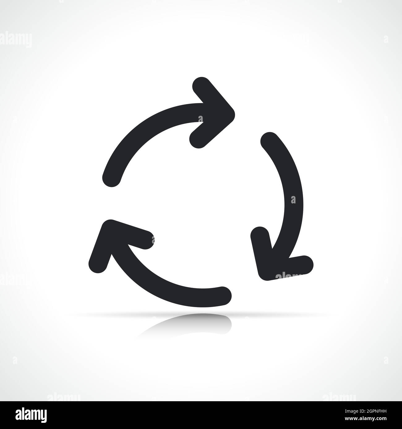 Zeilensymbol recyceln oder aktualisieren Stock Vektor