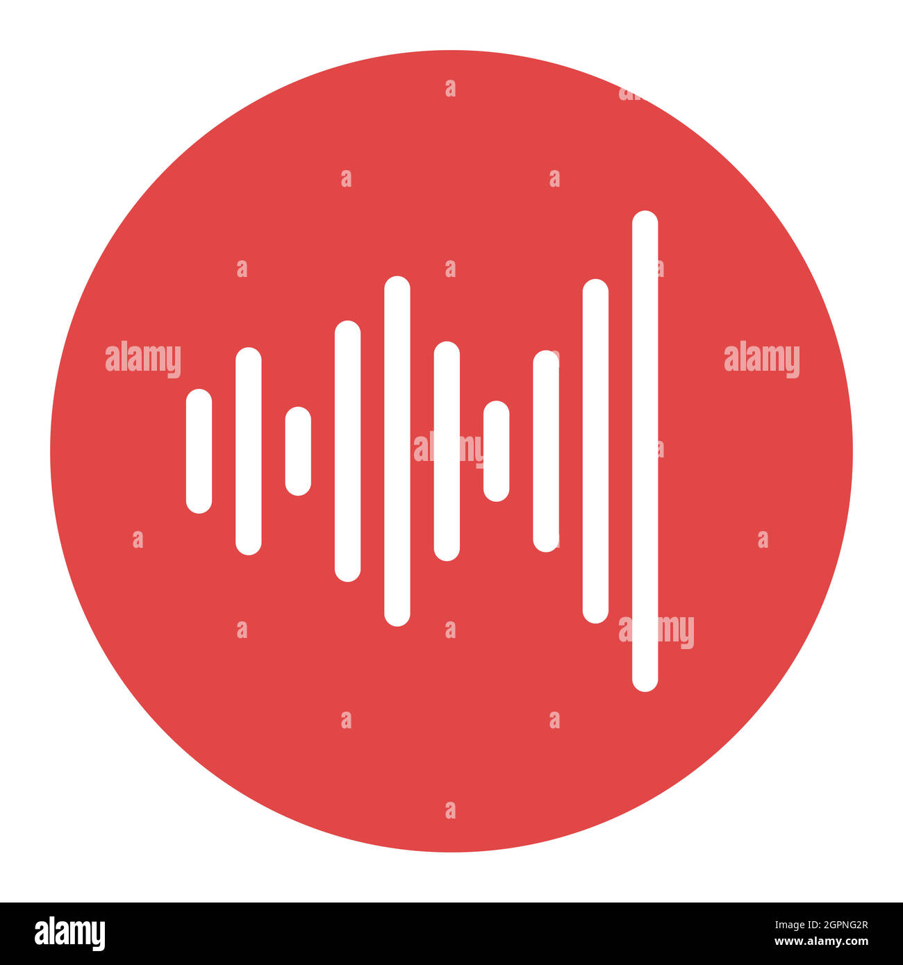 Equalizer, weißes Glyphensymbol für Frequenzvektoren. Audiosignal Stock Vektor