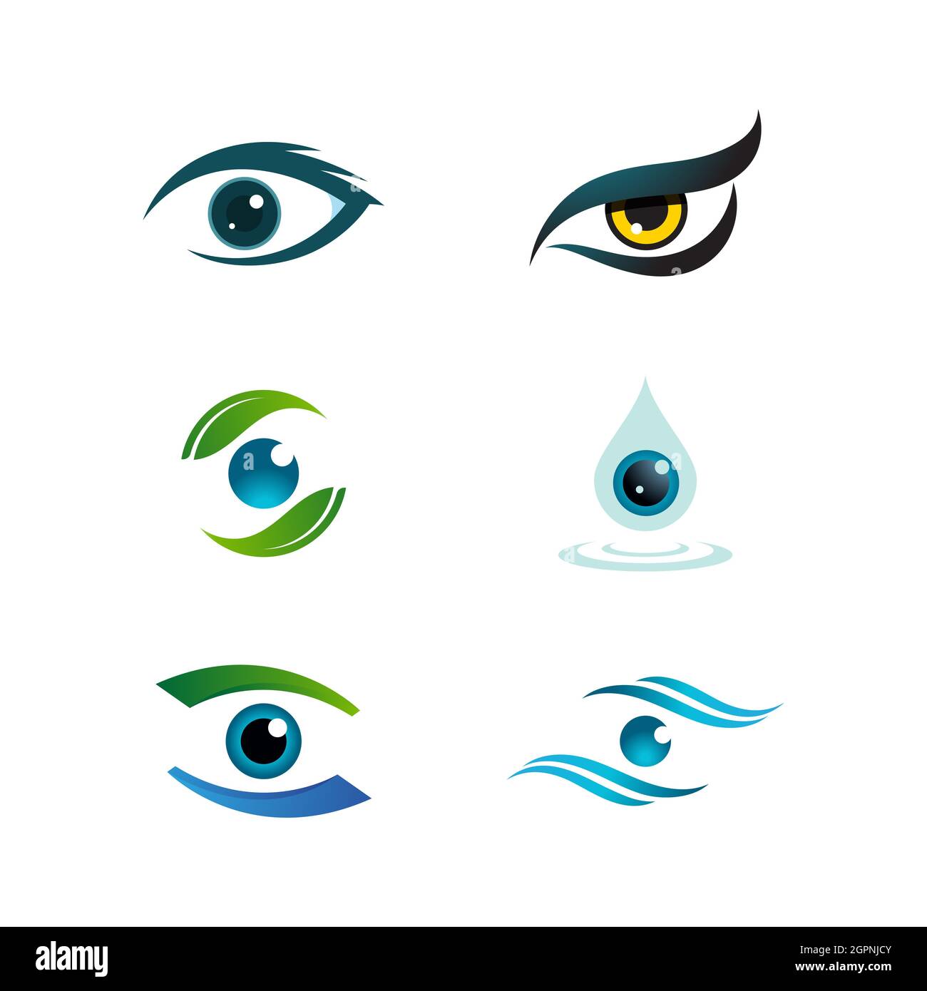 Branding Identität Corporate Eye Care Vektor Icon Design Stockfoto