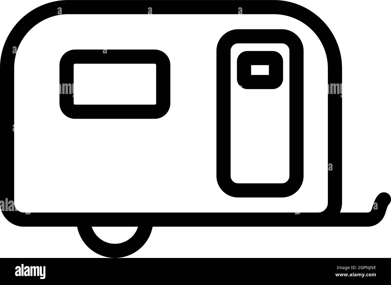 Symbol Für Camping Family Caravan Car Stock Vektor
