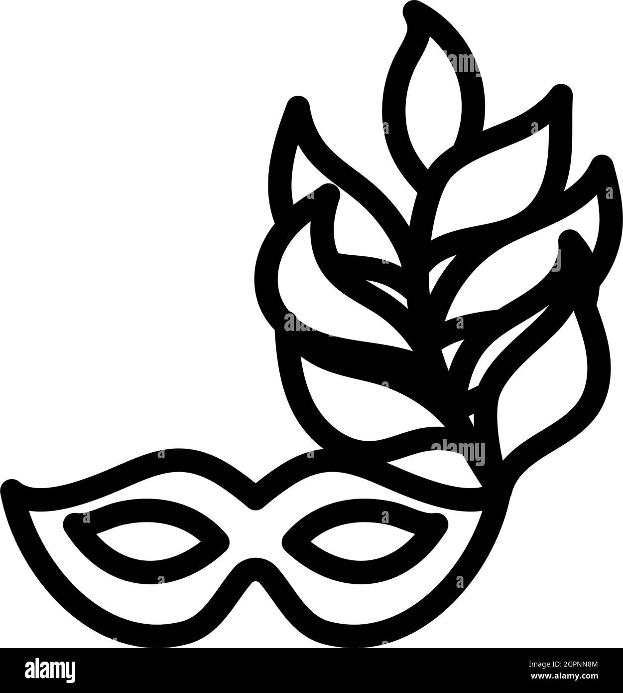 Party Karneval Maske Symbol Stock Vektor