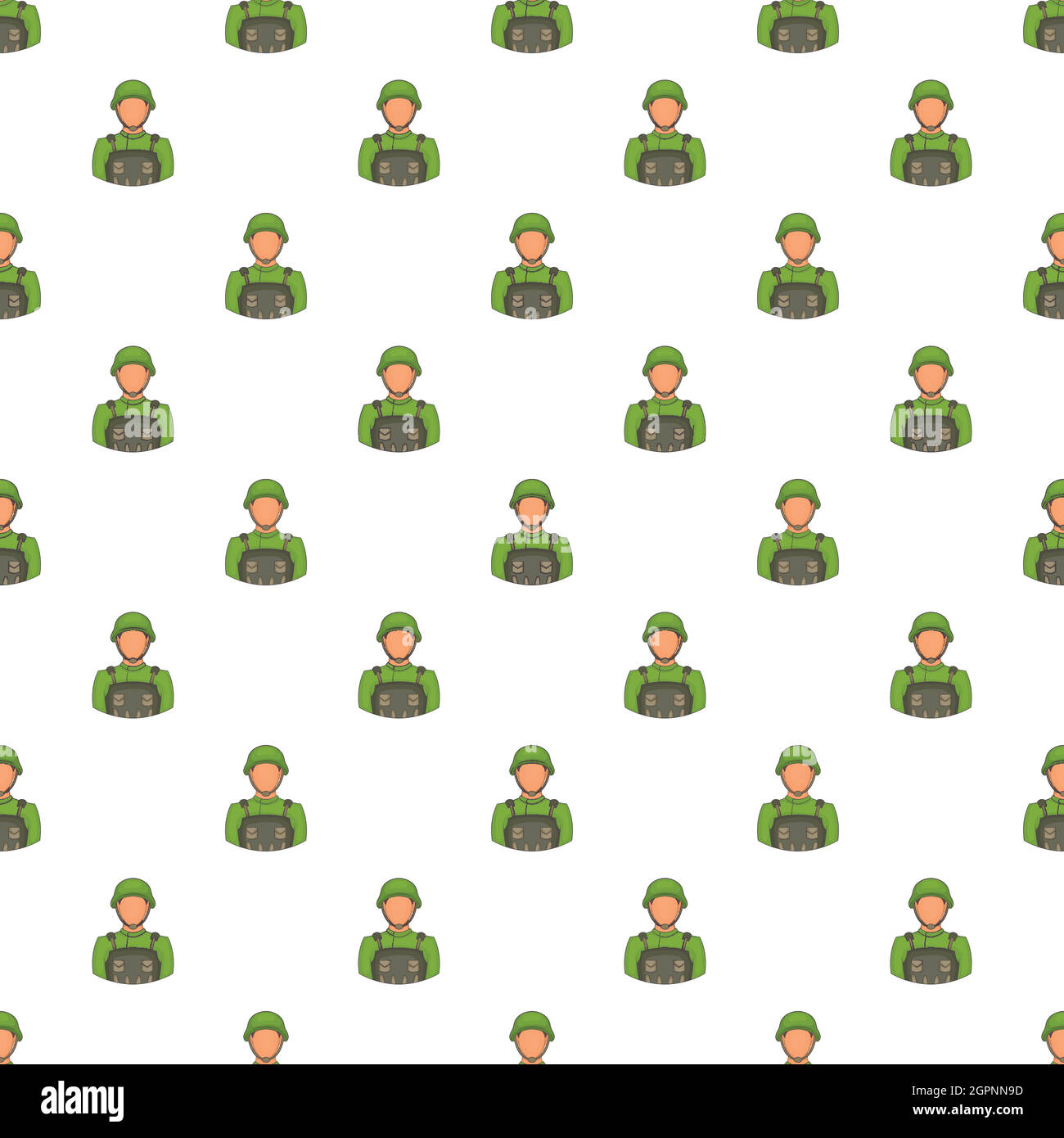 Soldat Muster, Cartoon-Stil Stock Vektor