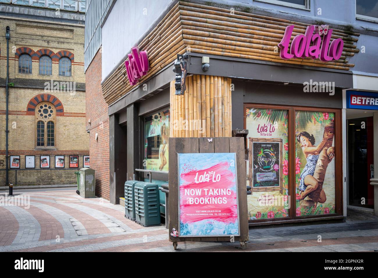 Die Lola Lo Tiki Bar und Club Night Club in Cambridge, Großbritannien Stockfoto