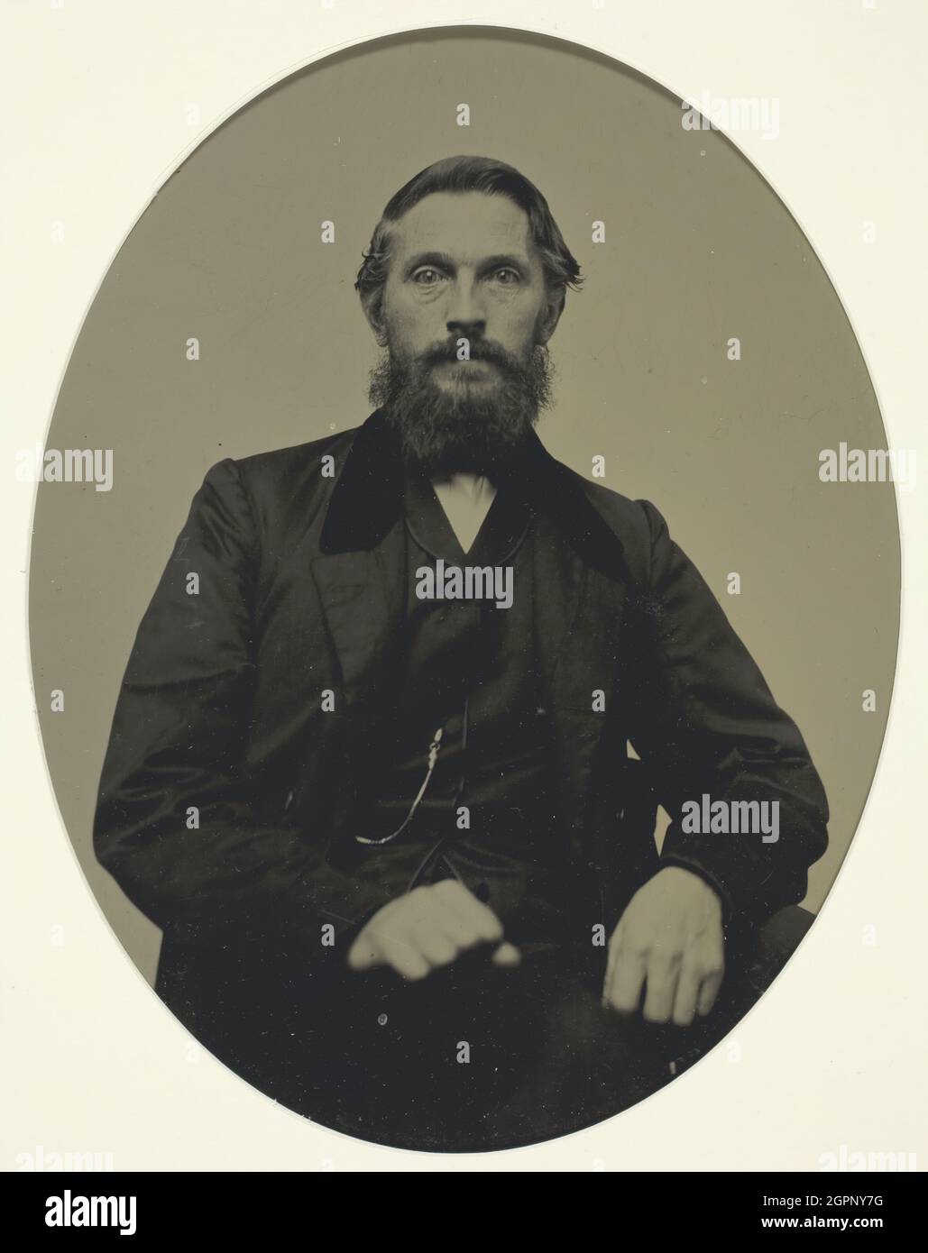 Ohne Titel (Portrait of a man), 1850-1900. Tintype. Stockfoto