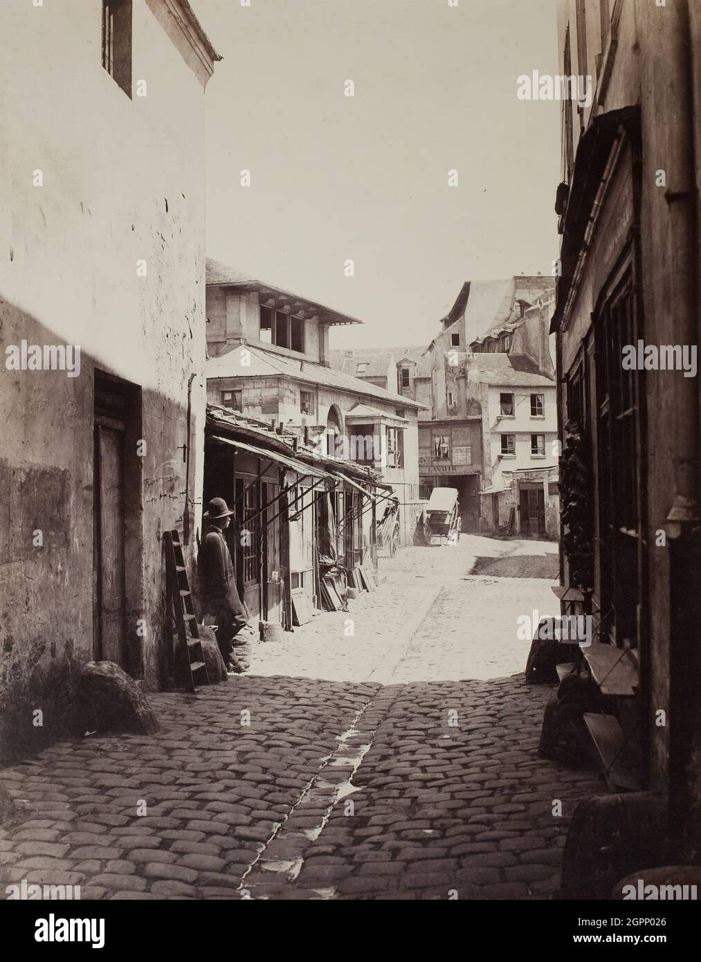Markt der Patriarchen (March&#xe9; des Patriarchs), c. 1862. [Straßenmarkt im 5. Arrondissement von Paris]. Albumin-Druck. Stockfoto