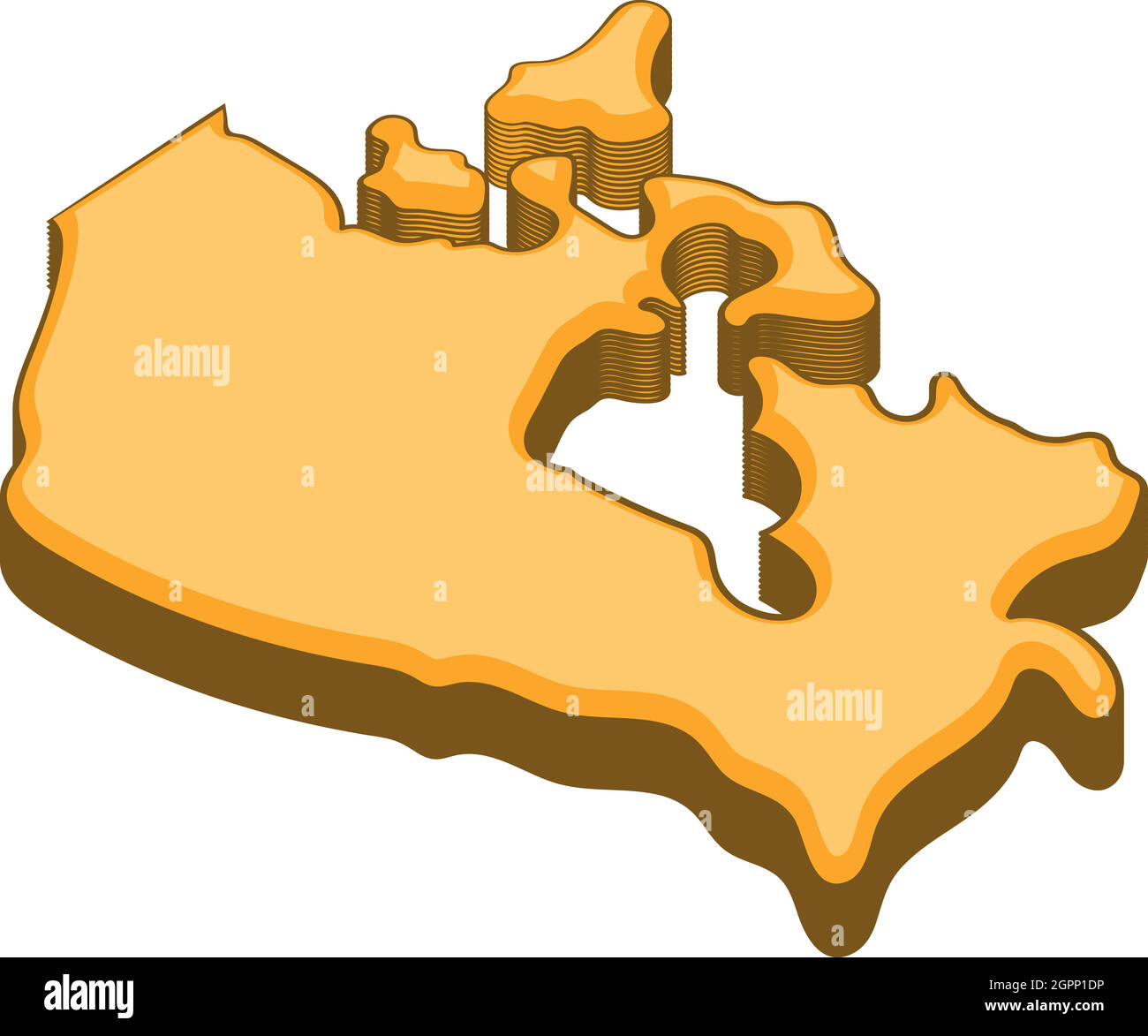 Kanada-Kartensymbol, Cartoon-Stil Stock Vektor