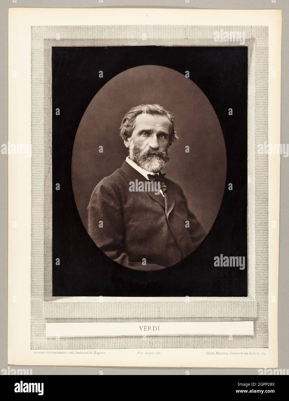 Giuseppe Verdi (italienischer Komponist, 1813-1901), c. 1872. Woodburytype, aus der Zeitschrift "Galerie Contemporaine litt&#xe9;raire, Artistique" (1877), Band 4. Stockfoto