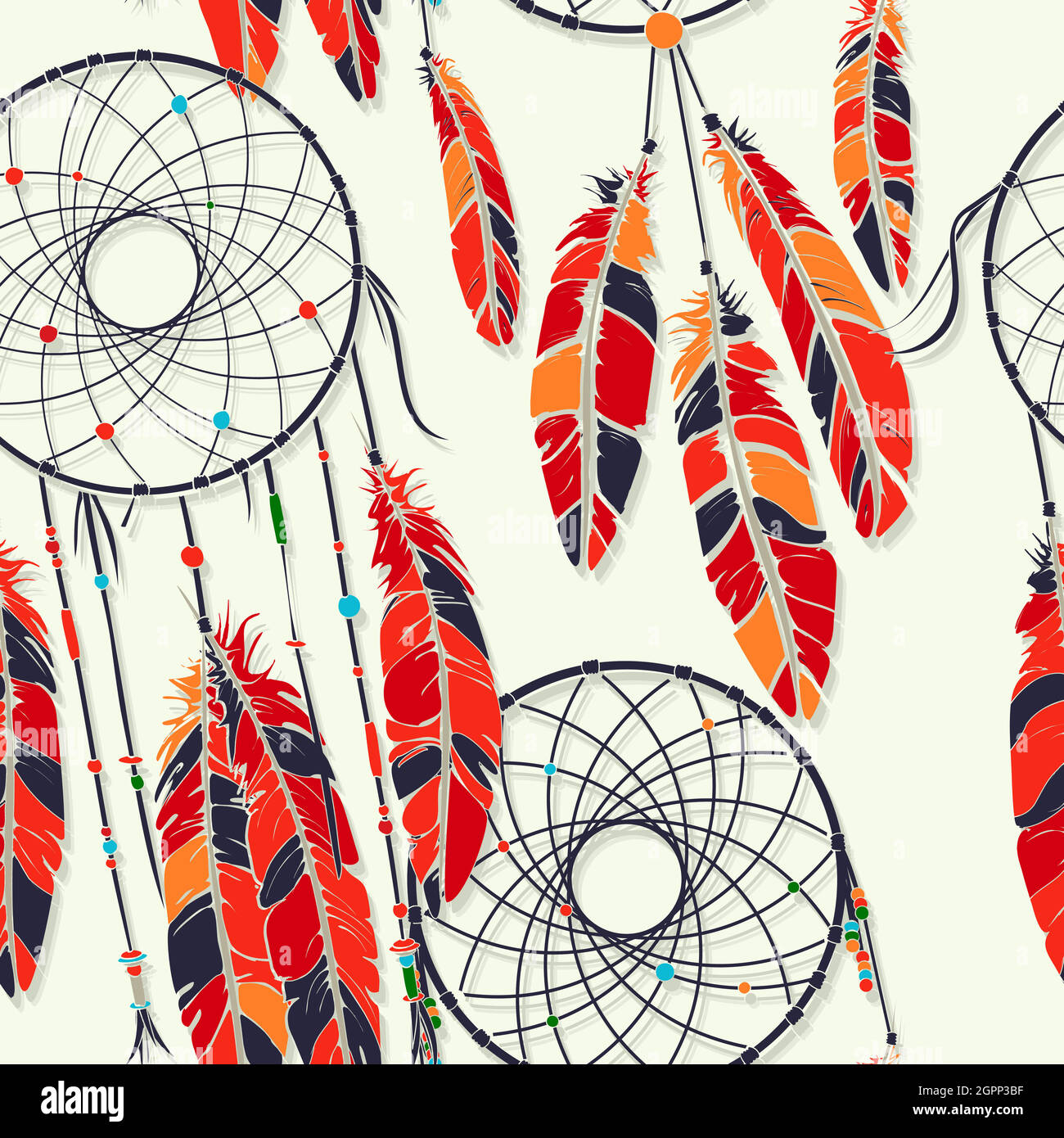 Dreamcatcher Fantasy-Muster Stock Vektor