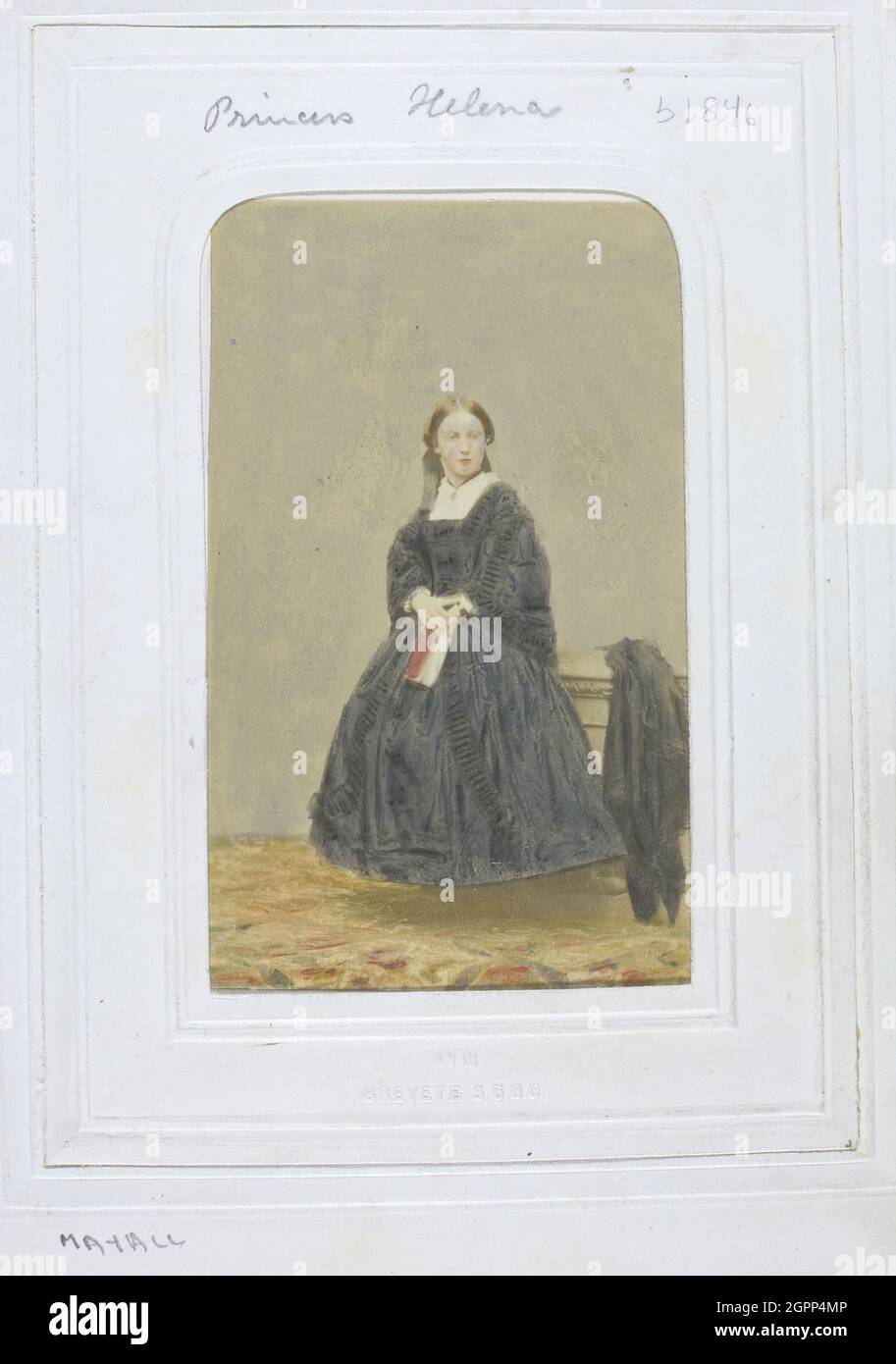 Prinzessin Helena, c. 1860. [Porträt von Prinzessin Helena, Tochter von Königin Victoria]. Albumin-Druck. Stockfoto