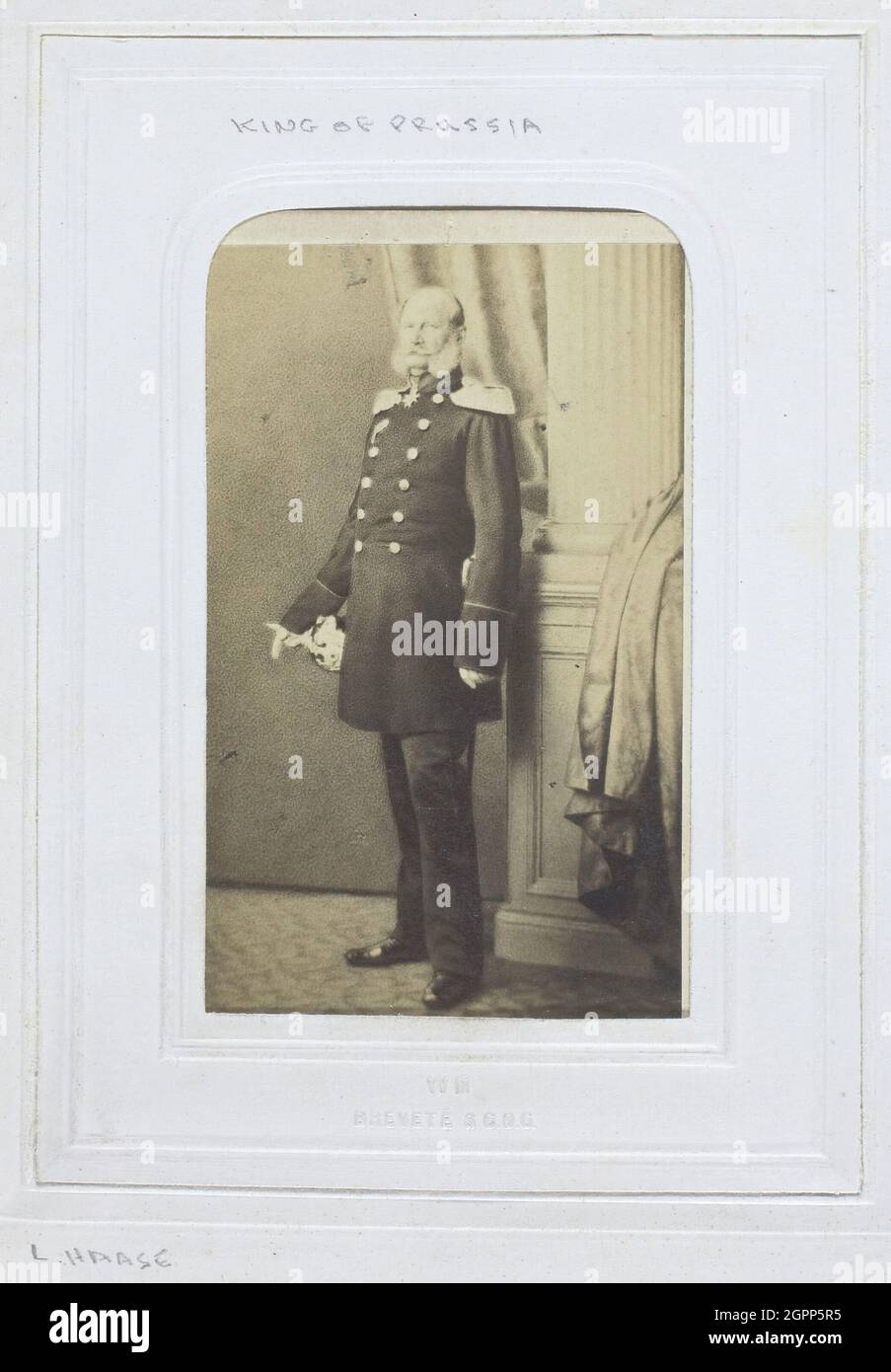 S.R.H. der Prinz von Preußen, Prinzregent, 1860-69. [Porträt von Wilhelm I., dem zukünftigen Kaiser von Deutschland und König von Preußen]. Albumin-Druck. Stockfoto