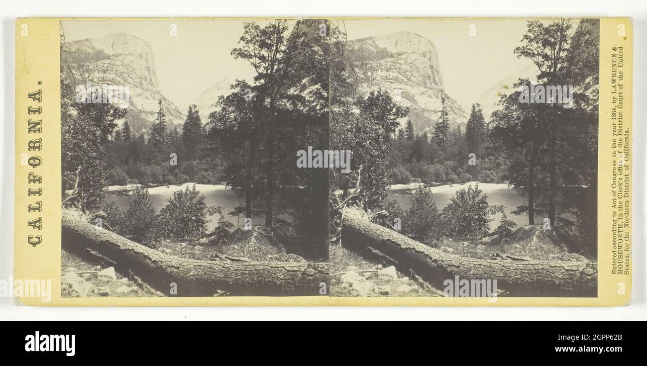 The Lake, Yosemite Valley, 1864. Albumin-Druck, Stereo, nein 272 aus der Serie "California". Stockfoto