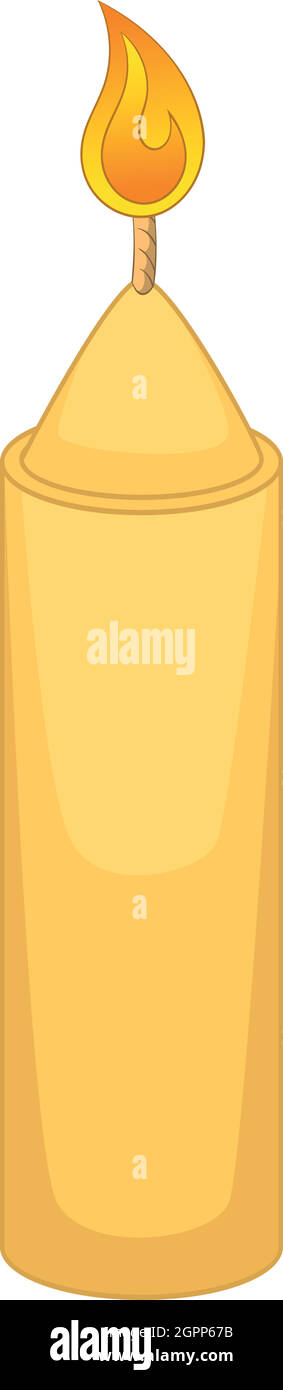 Weihnachten Kerze Symbol, Cartoon-Stil Stock Vektor