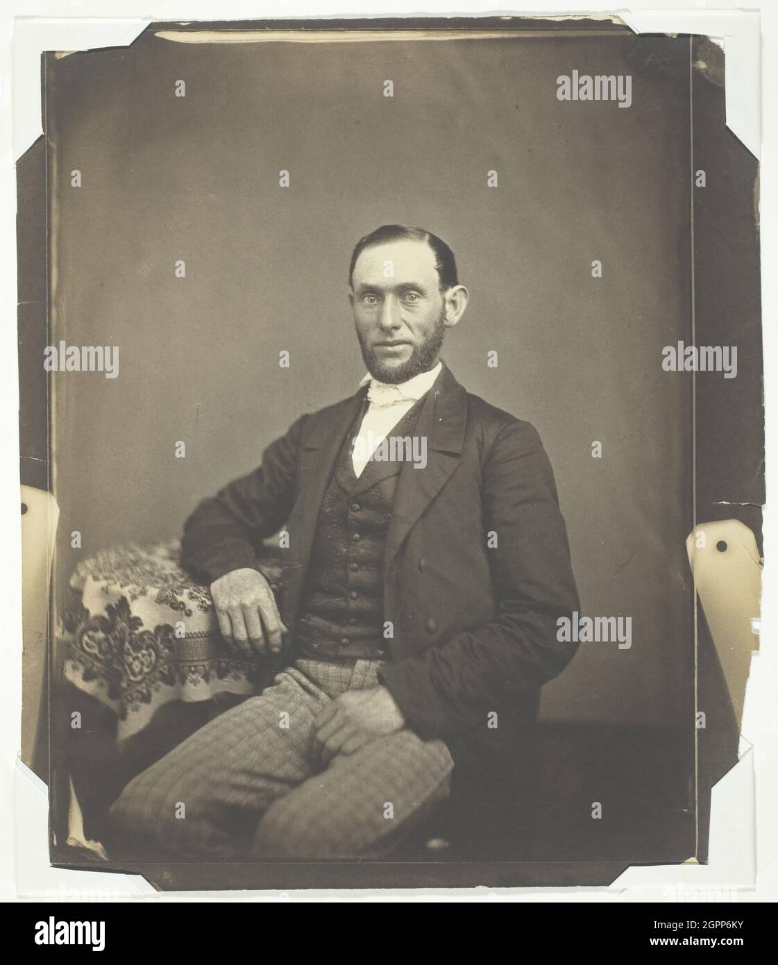 Untitled [Portrait of a bärded man], 1850/59. Gesalzener Papierdruck. Stockfoto