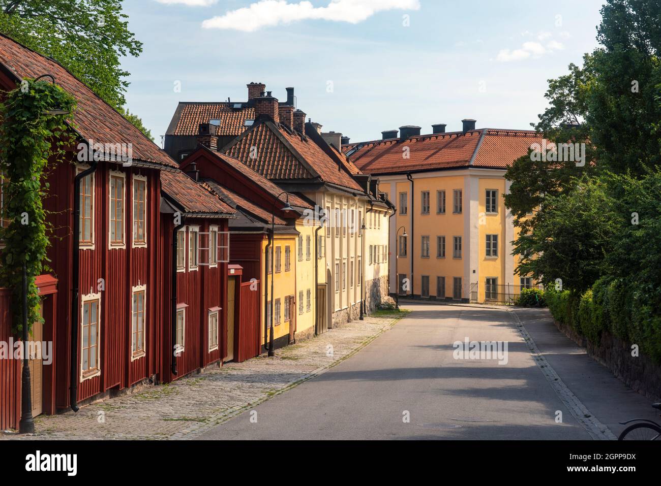 Schweden, Stockholm, Sodermalm, Historische Häuser von Nystorget in SoFo Stockfoto