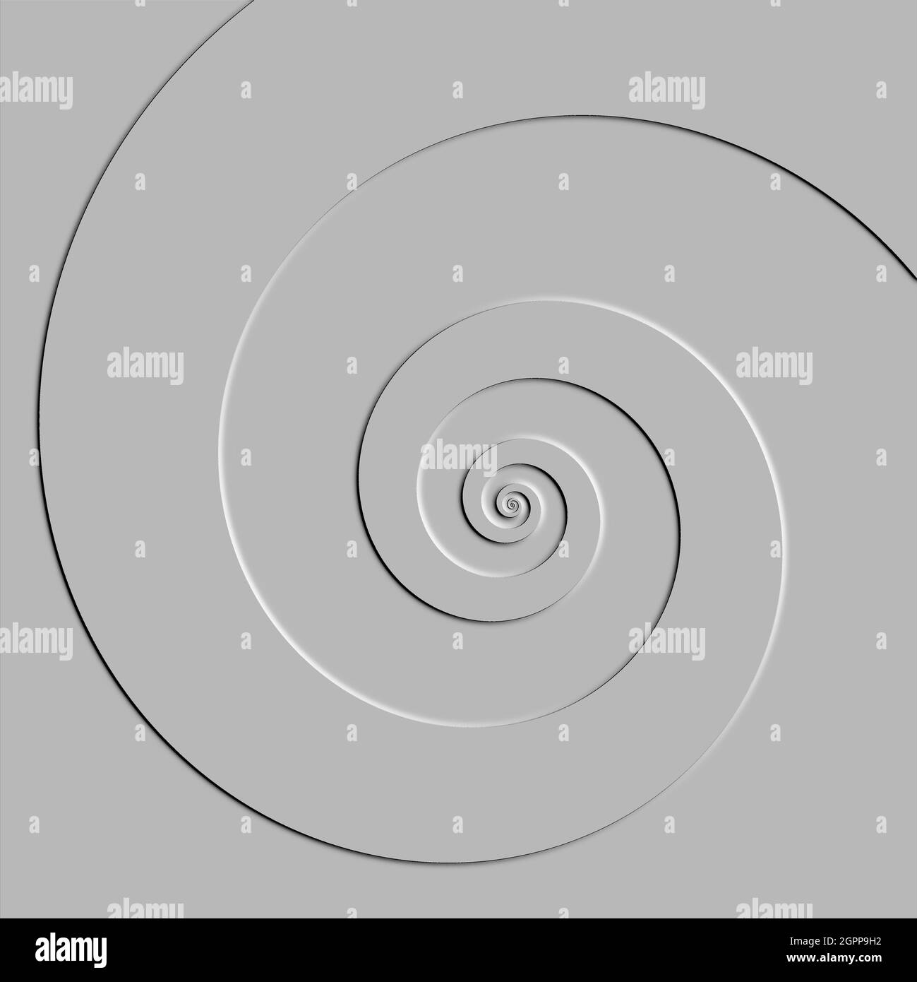 Geprägter Spiralhintergrund - 3d-Illustration. Stockfoto
